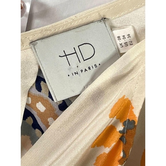 HD in Paris elegant asymmetrical Hem V-neck top - Picture 5 of 5